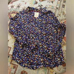 Anthro limited ed print blouse